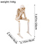 See No Evil Skeleton Figurine Set — Resin Skull Bookshelf & Halloween Decor