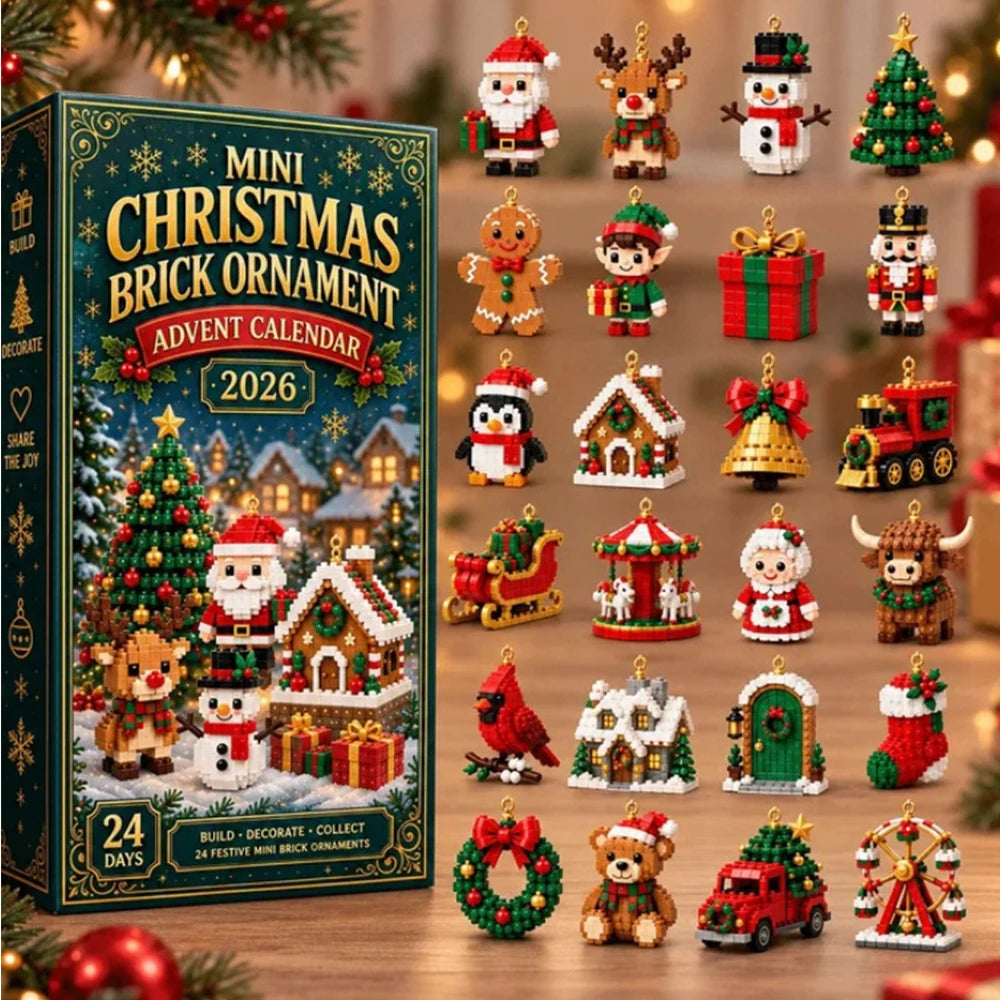 Christmas Advent Calender Brick Ornament