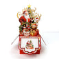 3D Pop-Up Christmas Greeting Card — Santa & Reindeer with Envelope