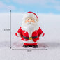 Christmas Resin Miniature Figurines – Santa, Elk & Snowman Holiday Décor Statues