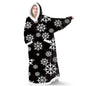 Suer Long Flannel Sherpa Wearable Blanket Winter Warm Blanket with Sleeves Hoodie Sweatshirts Oversized  TV Blanket Pullover