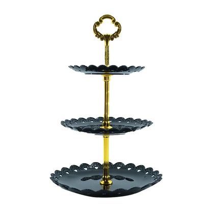 3 Tier Cake Tray Afternoon Tea Wedding Plates Party Tableware European Simply Style Creative Petal Fruit Tray Display Shelf