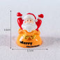 Christmas Resin Miniature Figurines – Santa, Elk & Snowman Holiday Décor Statues