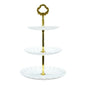 3 Tier Cake Tray Afternoon Tea Wedding Plates Party Tableware European Simply Style Creative Petal Fruit Tray Display Shelf