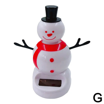 Solar Dancing Christmas Car Ornaments – Santa, Snowman, Reindeer & Tree Bobblehead Figures