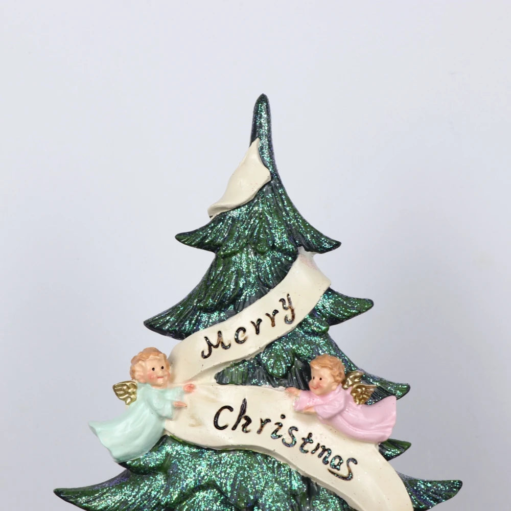 Angel Christmas Tree Resin Ornament — Elegant Holiday Figurine Decor