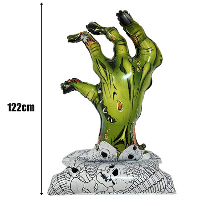 Giant Halloween Foil Standing Balloon — Ghost, Pumpkin, Skull & Haunted Castle Party Decor