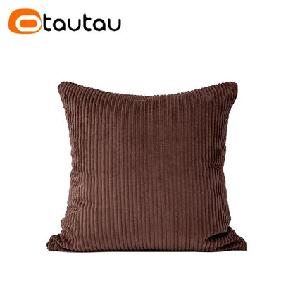 Cotton Corduroy Cushion Cover — Textured Throw Pillowcase, Insert Not Included