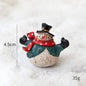 Christmas Resin Santa & Snowman Desktop Figurine – Holiday Décor & Photography Prop