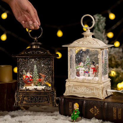 Christmas Crystal Music Box — Retro Holiday Melody Tabletop Decoration