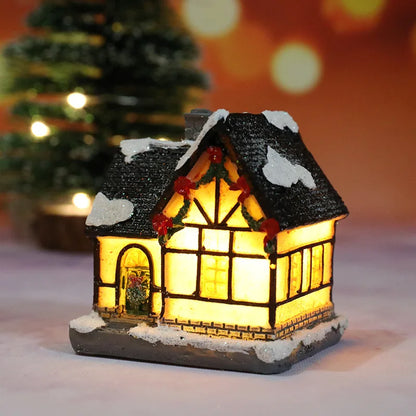 Christmas LED Village House – Glowing Resin Cottage