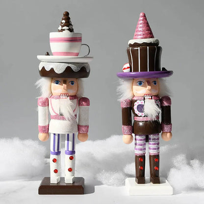 Classic Wooden Nutcracker Soldier Figurine — Hand-Painted Christmas Desktop Decor
