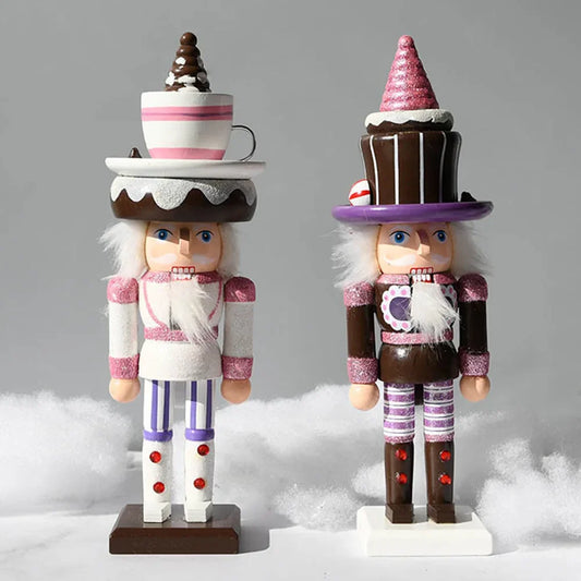 Classic Wooden Nutcracker Soldier Figurine — Hand-Painted Christmas Desktop Decor