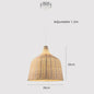 Southeast Asia Hand-Woven Rattan Pendant Chandelier — Boho Bamboo Lantern