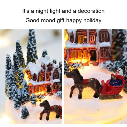 Christmas LED Micro Landscape House Night Light – Glowing Holiday Village Décor