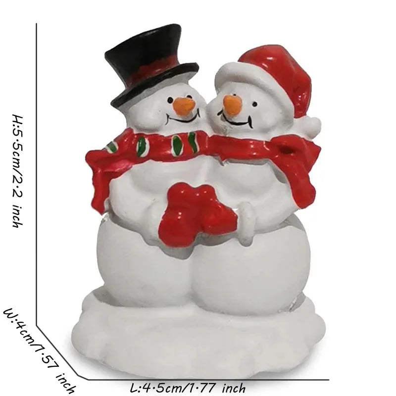 Christmas Village Figurines – Hand-Painted Resin Kids & Santa Scene Accessories