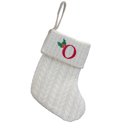 Personalized Letter Christmas Stocking — Alphabet Initial Holiday Gift Bag & Tree Decor