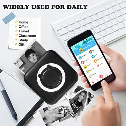 Mini Portable Thermal Photo & Label Printer — Wireless Bluetooth, 58mm, iOS & Android