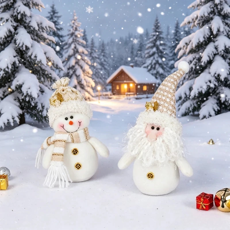 Christmas Gnome Plush Doll — Santa & Snowman Holiday Tree & Shelf Decor