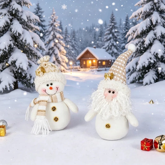 Christmas Gnome Plush Doll — Santa & Snowman Holiday Tree & Shelf Decor