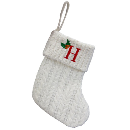 Personalized Letter Christmas Stocking — Alphabet Initial Holiday Gift Bag & Tree Decor
