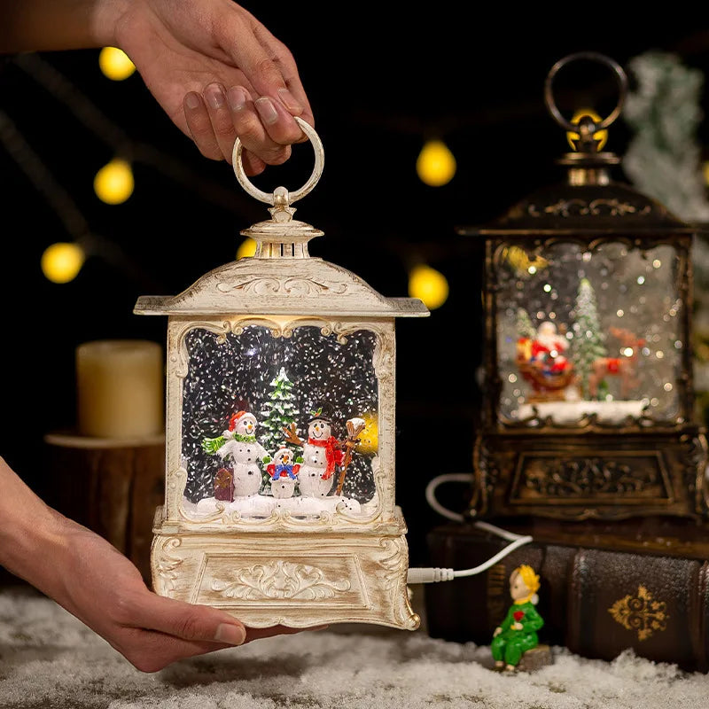Christmas Crystal Music Box — Retro Holiday Melody Tabletop Decoration