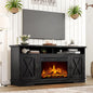63" Farmhouse Fireplace TV Stand with 26" Electric Fireplace