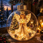 Clear Christmas Diorama Glowing Bauble Ornament — Holiday Scene Tree Decoration