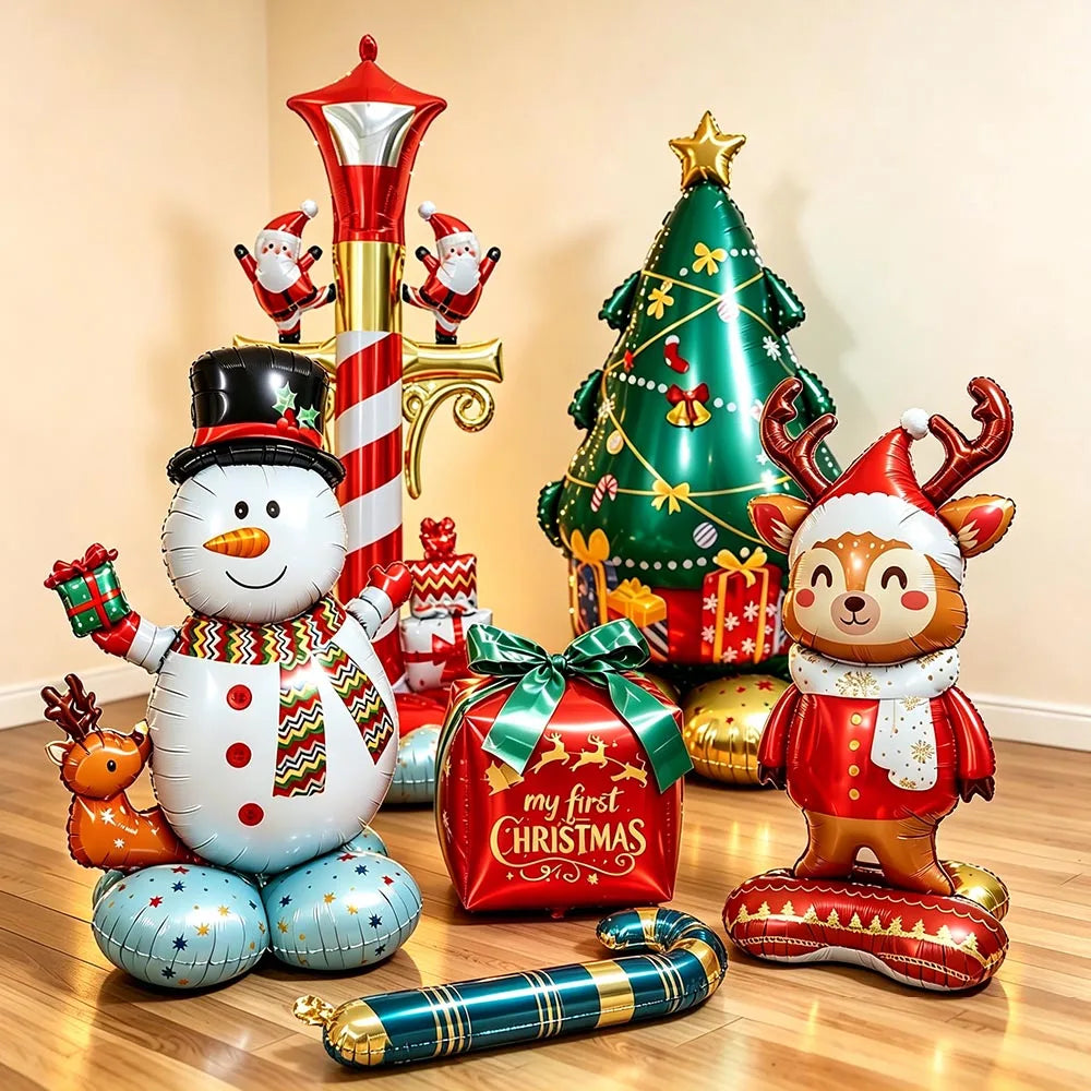 Christmas Standing Foil Balloons – Snowman, Reindeer, Santa & More