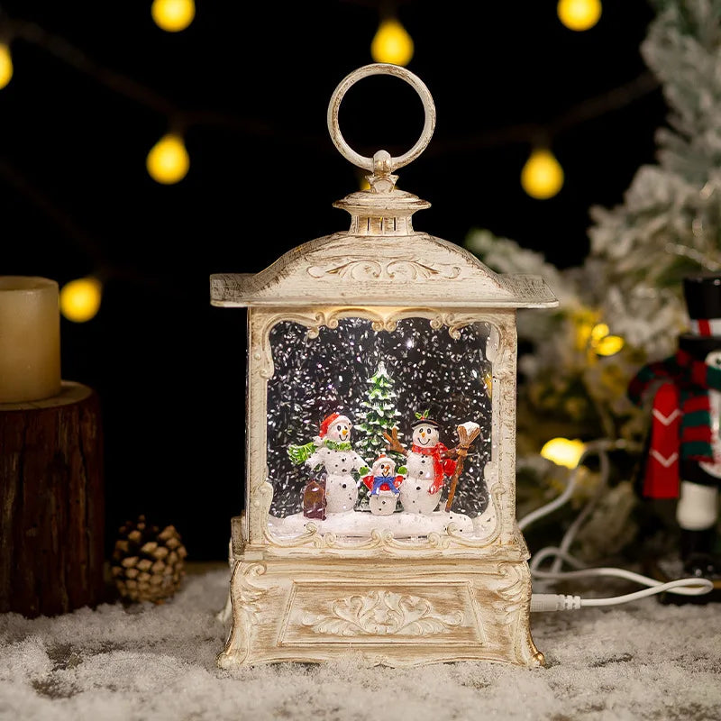 Christmas Crystal Music Box — Retro Holiday Melody Tabletop Decoration