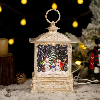 Christmas Crystal Music Box — Retro Holiday Melody Tabletop Decoration