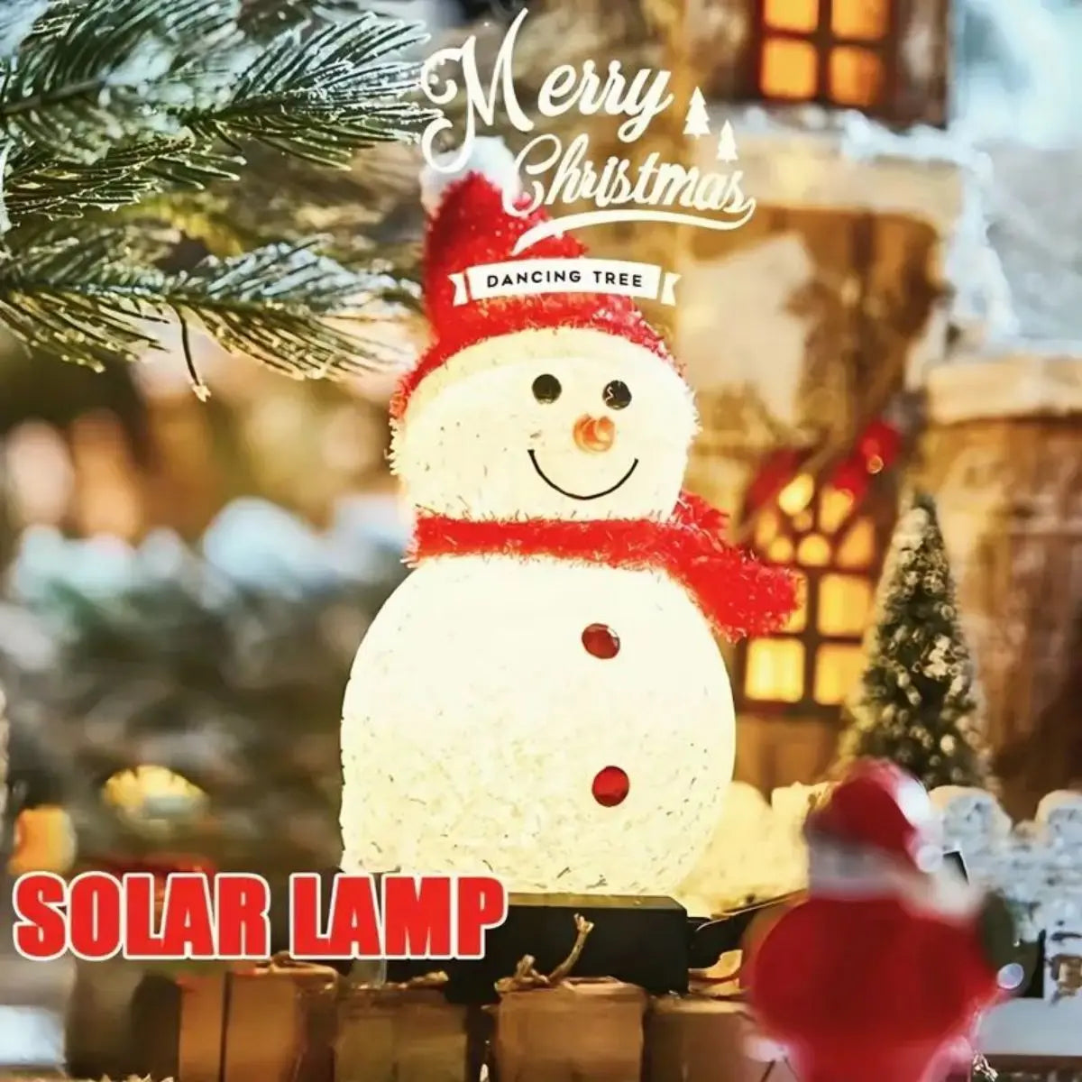 Solar Christmas Snowman Garden Light — Outdoor Lawn & Pathway Decor