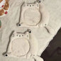 Cute Cat-Shaped Fabric Coasters — Soft Padded Linen Cup Mats for Home & Desk
