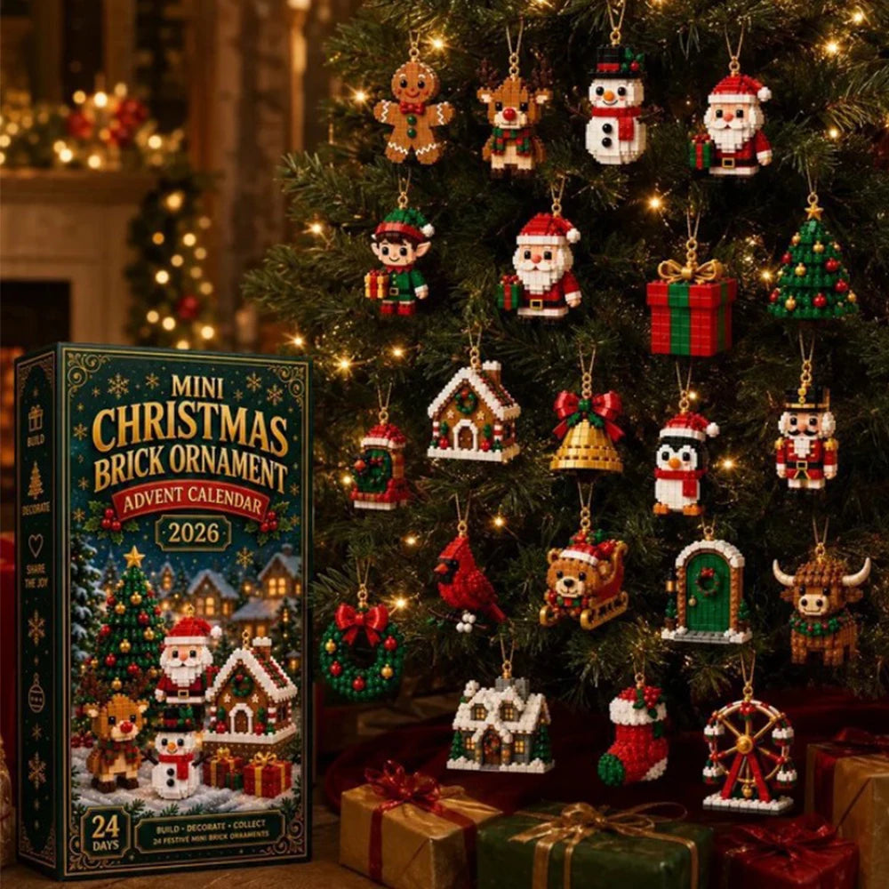 Christmas Advent Calender Brick Ornament