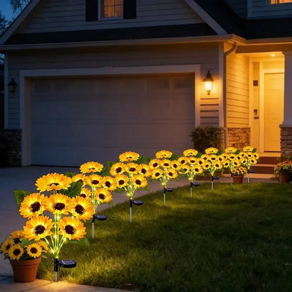 Solar Sunflower Garden Lights — Waterproof Outdoor Decor