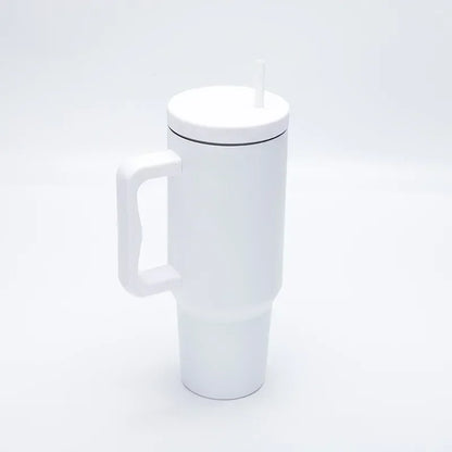 1pc 1200ml Leakproof 40oz Stainless Steel Tumbler with Handle and Straw Perfect for Outdoor Activities, Hiking, Running, Cycling