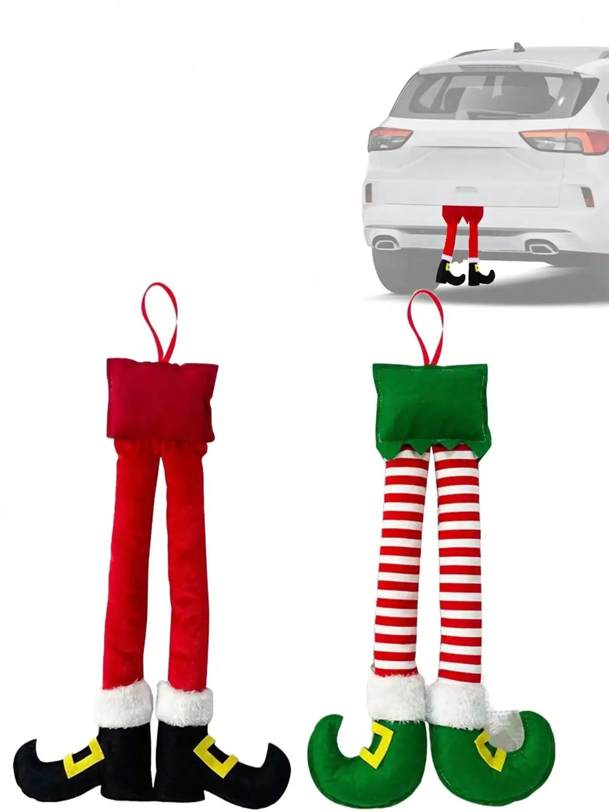 Christmas Elf Legs Ornament — Funny Holiday Tree & Car Decoration