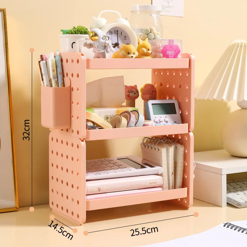 Desktop Pegboard Organizer with Pen Holder — 2 & 3 Tier