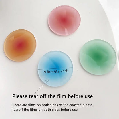 Gradient Colour Acrylic Coasters — Non-Slip Cup Mats for Bar, Café & Home Decor