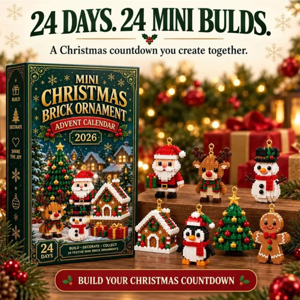 Christmas Advent Calender Brick Ornament