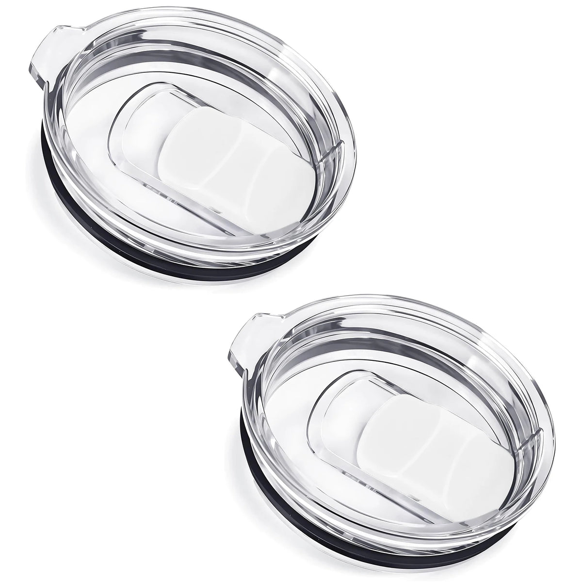 2Pcs 30oz /20oz Tumbler Lids, Travel Spill Proof Cup Lids Covers with Magnetic Slider Switch, BPA Free
