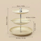2/3 Tier Serving Tray Cake Stand Reusable Plastic Plates Serving Dishes Dessert Plate Fruit Bowl Snack Dish PET Food Tray Handle
