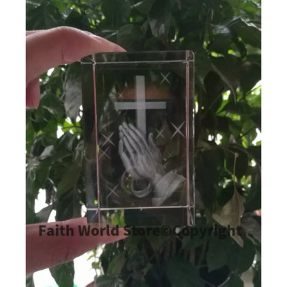 3D Crystal Cross Statue — Meaningful Religious Christmas & Home Gift
