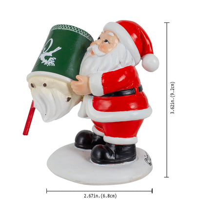 Christmas Village Figurines – Hand-Painted Resin Kids & Santa Scene Accessories