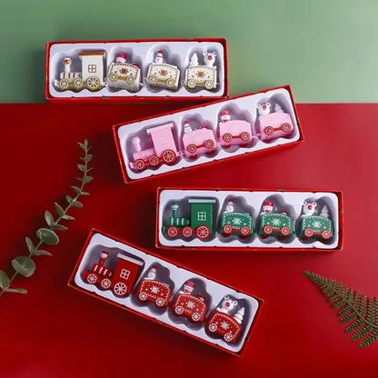 Classic Christmas Train Ornament — Festive Holiday Tabletop & Under-Tree Decor