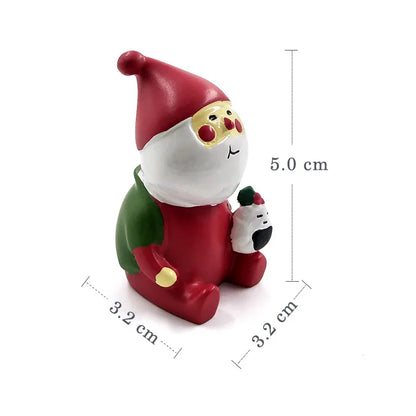 Christmas Miniature Figurines – Whimsical Resin Holiday Characters