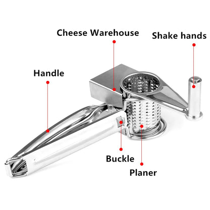 1/4pcs Drums Blades Rotary Cheese Grater Cheese Cutter Slicer Stainless Steel Cheese Shredder Butter Nut Cutter Kitchen Gadgets