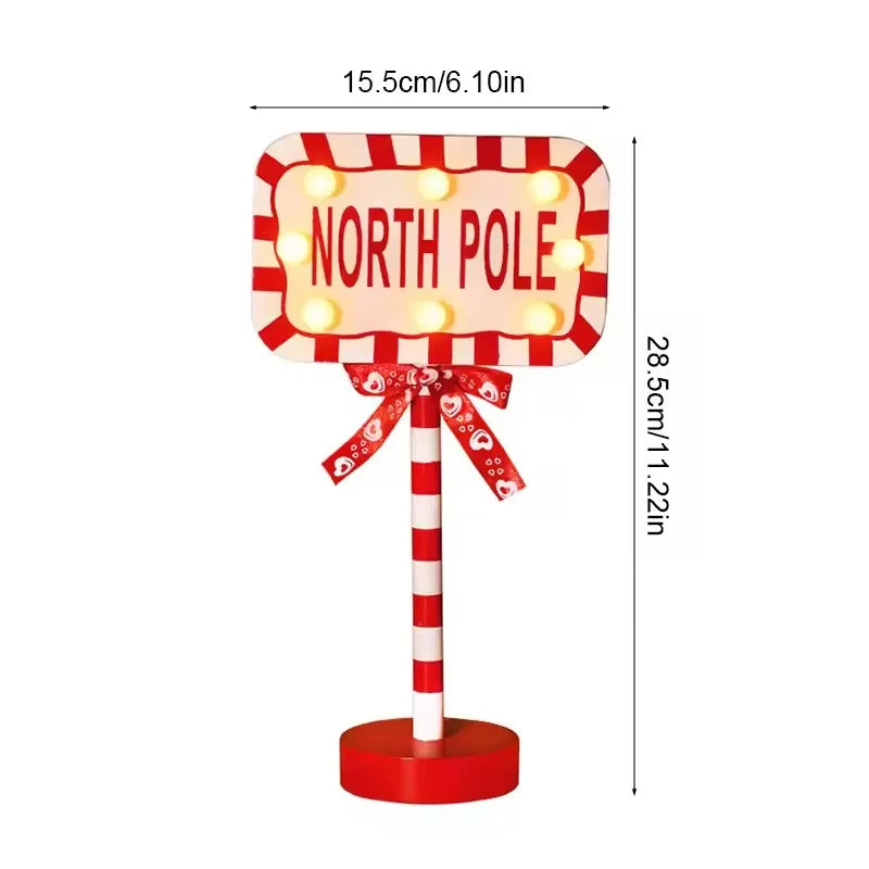 Santa Stop Here LED Tree Topper & Window Desk Lamp – Festive Holiday Light