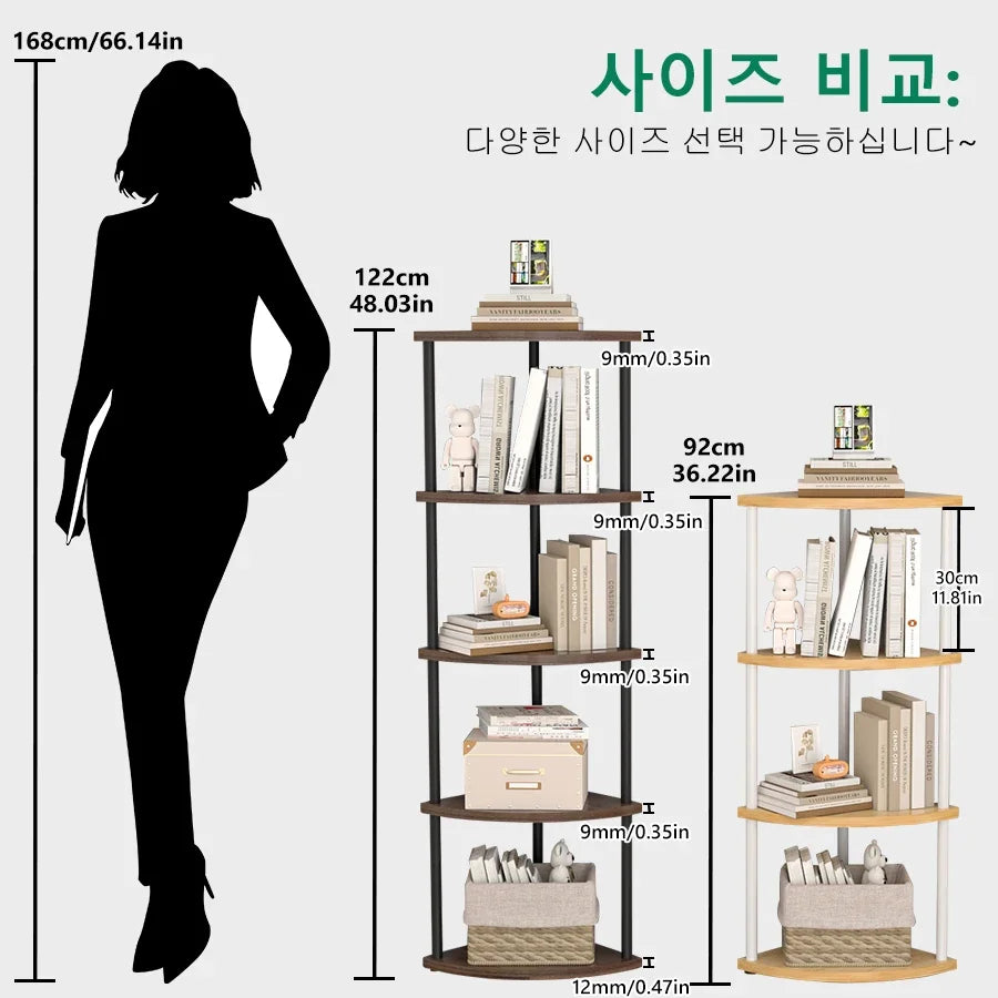 Corner Wall Storage Rack — Shelves for Living Room, Kitchen & Bedroom