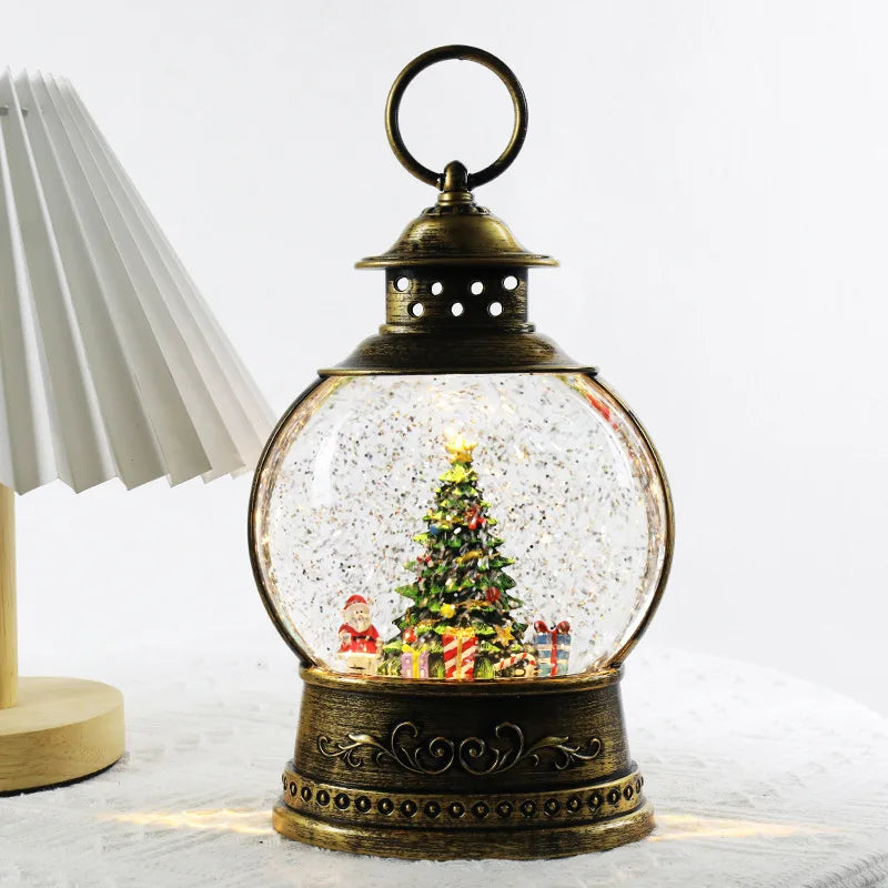 Christmas Crystal Music Box — Retro Holiday Melody Tabletop Decoration